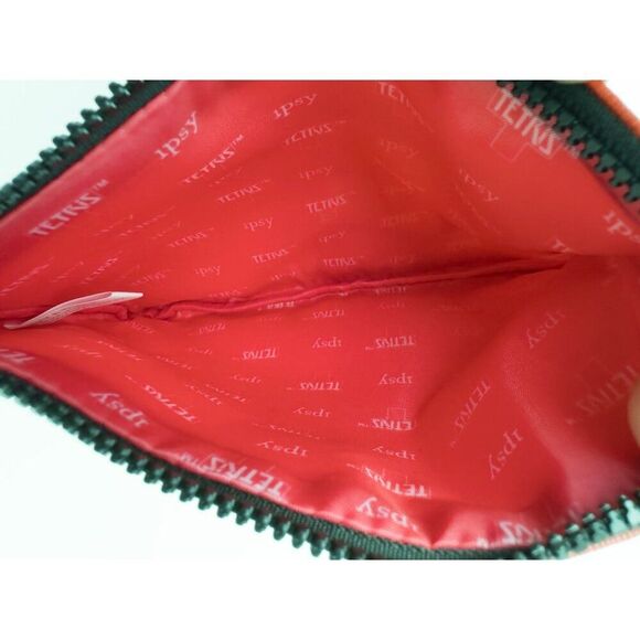 5/$20 NWOT Ipsy Glam Bag June 2019 Red Pink Tetris Makeup Bag - Picture 6 of 6